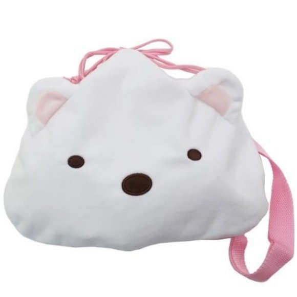 San-x Sumikko Gurashi Large Plush Toy Pouch Drawstring Pouch Polar Bear - Picture 4 of 8